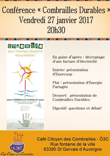 En conférence au Café Citoyen des Combrailles