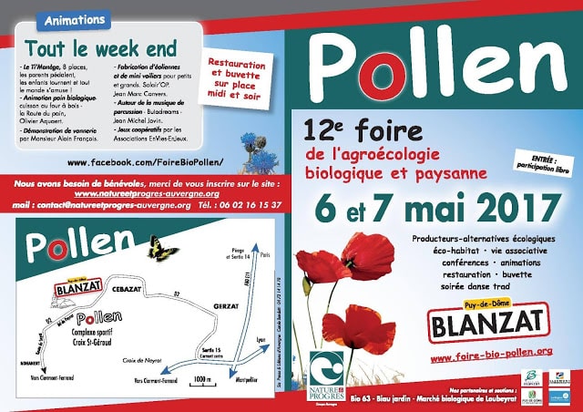 Combrailles Durables à la Foire Bio Pollen les 6 et 7 mai