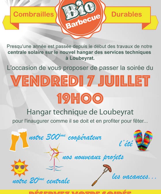 Réservez votre soirée !! Bio BBQ vendredi 7 juillet à Loubeyrat