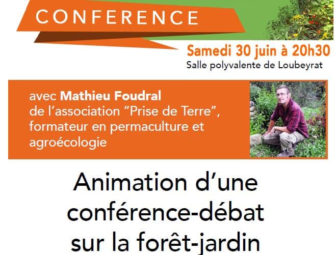 Conférence-débat sur la forêt-jardin le 30 juin à Loubeyrat