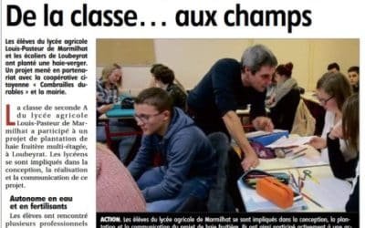 La Montagne du 8 avril – « de la classe… aux champs »