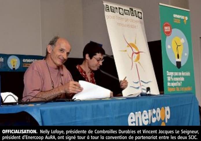 Partenariat COMBRAILLES DURABLES / ENERCOOP AURA