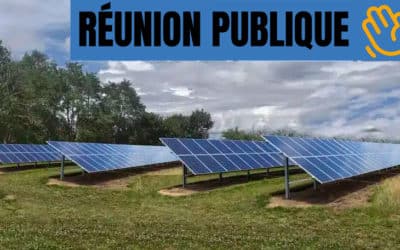 [ RÉUNIONS PUBLIQUES – suite – ] de nos parcs solaires citoyens développés avec Enercoop AURA !